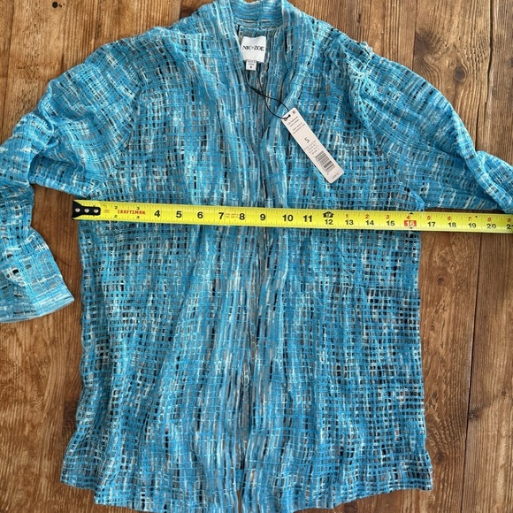 Nic & Zoe Women’s Melody Open Cropped Cardigan Sweater Linen Nylon Viscose S NWT - Picture 10 of 11